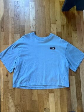 The North Face Pale Blue Logo Patch Tee